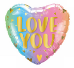 Folienballon Herz Love You 18" (45cm).)