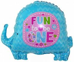 Mini Elefant Folienballon Blau