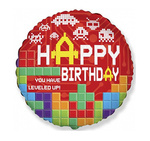 Happy Birthday 18" (45cm) Folienballon, FLEXMETAL™