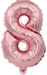 Ballon Nummer "8" Rosa Gold (80cm)