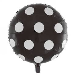 Folienballon Black Dots 18" (45cm).)