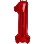Balon Foliowy Cyferka "1" Czerwona (100cm.)