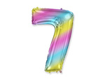 Folienballon Nummer "7" Flexmetal, Ombre (100cm).)