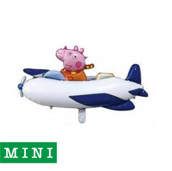 Folienballon Peppa im Flugzeug