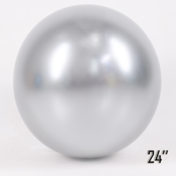 Riesenballon 24" CHROME, Silber (1 Stück).)