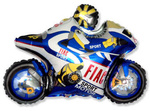 Blauer Motorrad-Folienballon, Grabo
