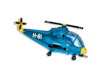 Helikopter Blauer Folienballon, Grabo