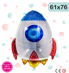 Folienballon Rakete (61cm*76cm)