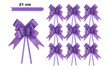 Dekorative lila Schleife mit geprägtem Muster - 21 cm (10er Set).)