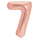 Balloon Foil Number "7" RoseGold (100cm.)