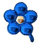 Foil Balloon mini "Blue Flower"