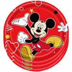 Talerzyki Papierowe Mickey Mouse – Zestaw 10 szt. (Czarne i Czerwone)