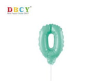 Zahlenballon auf einem Stock "0"