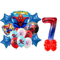 7er-Set Spiderman Folien- und Gummiballons mit Aufdruck