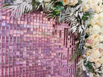 Pailletten-Paneele Holographisch Rosa £M (30cm*30cm)