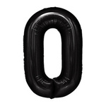 Balloon Foil Number "0" Black (100cm.)