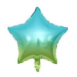 Regenbogenblauer Folienstern 18" (45cm).)