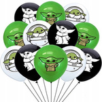 Star Wars Yoda bedruckte Gummiballons (9 Stück).)