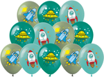 Latex balloons with Printing KOSMOS (12 pcs.)