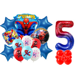 5er-Set Spiderman Folien- und Gummiballons mit Aufdruck
