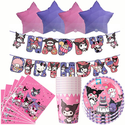 Kuromi & My Melody Birthday Set - Rosa und lila Dekorationen (45 Artikel)