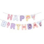 Girlanda Papierowa Happy Birthday Sanrio – pastelowa dekoracja z bohaterami Hello Kitty