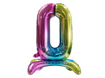 Foil Balloon Standing Number "0" Rainbow (80cm.)