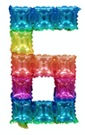 POP IT 6 Regenbogen-Foliennummer (40cm)