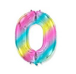 Balloon Foil Number "0" Ombre (100cm.) Flexmetal