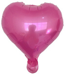Folie Herz Rosa Luftballon 25 cm. (10 Stück)