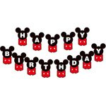 Papiergirlande Happy Birthday - Mickey Mouse Motiv