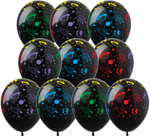 Balloons 12" with print "Cosmos" (10 pcs.)