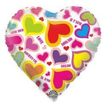 Folie Herz Ballon 18" (45cm).)