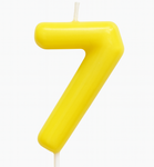 Kerze Nummer "7" - Gelb