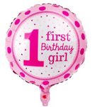 Folienballon 1st Birthday Girl 18"