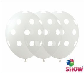 Bedruckte Gummiballons Dots (10 Stück).)