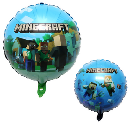 Doppelseitiger Folienballon Pixels. Minecraft 18" (45cm).)