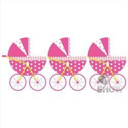 Papiergirlande Pink Carts (1-Packung).)