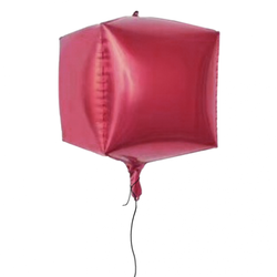 Roter Satin-Würfel-Ballon (24 Zoll)