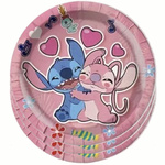 Talerzyki Papierowe „Stitch i Angel” – 10 sztuk