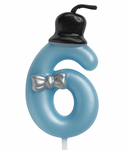 Birthday Candle Number "0" – Pink Glitter with Bow