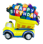 Foil Balloon "Truck car. Happy Birthday" (72cm*52cm)