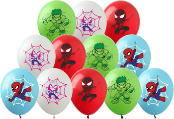 Spidey bedruckte Gummiballons (12 Stück).)