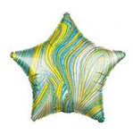 Folie Stern Marmor Grün 18" (45cm).)