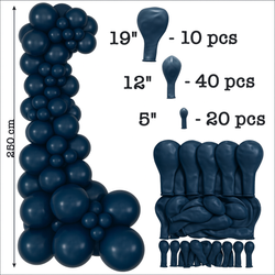Set von Marine Farbe dekorative Ballons 70 Stück