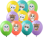 Bedruckte Gummiballons Tiere (10 Stück).)