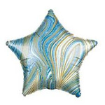 Folie Stern Marmor Blau 18" (45cm).)