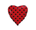 Folienballon Black Dots 18" (45cm), FLEXMETAL™