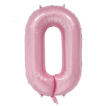 Balloon Foil Number "0" Light Pink (100cm.)