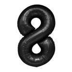 Folienballon Nummer "8" Schwarz (100cm).)